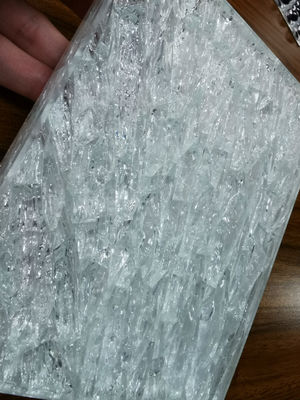 Кирпичи блока стекла льда хруста 4x8 20mm фасада жесткие