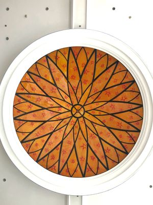 Потолок оранжевое Scratchproof 12mm покрасил стеклянные панели