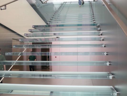 Прозрачная Frameless балюстрада изогнула прокатанное стекло
