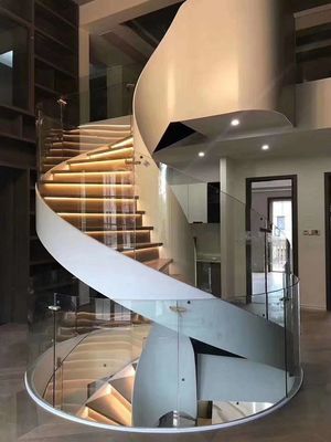 Прозрачная Frameless балюстрада изогнула прокатанное стекло