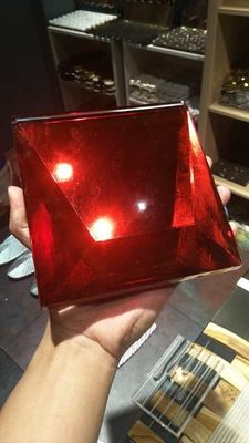 Красная роза Suncatchers 3D орнаментирует ремесла цветного стекла K9