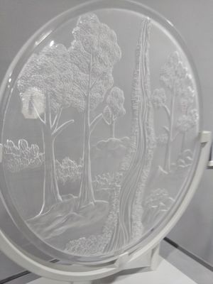 Песок Liuli Dewaxing офиса гостиницы ясный зеленый высек стекло